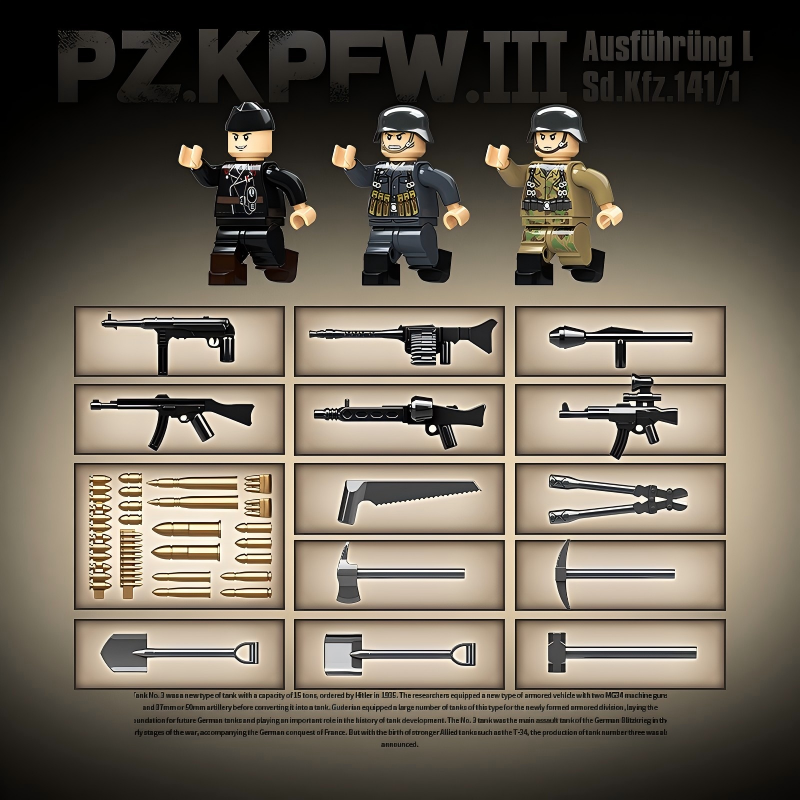 Panzer III Ausf. L | 959+PCS | 1:28 | WWII German Medium Tank