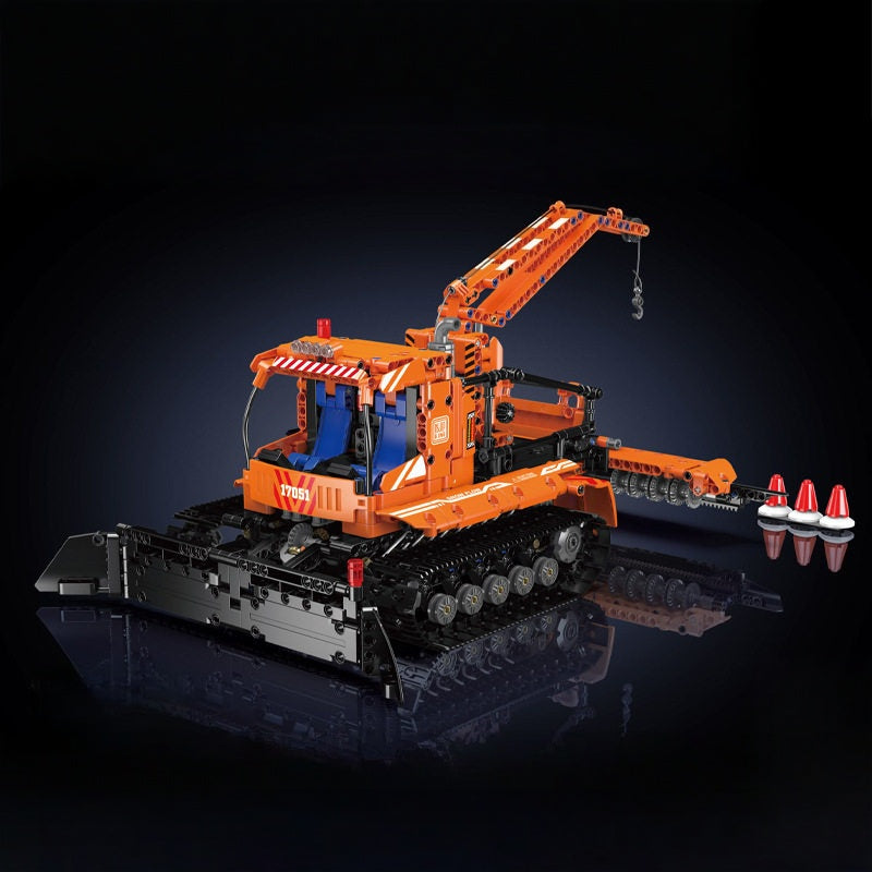 Snowfield Engineering Vehicle | 1241+PCS | Heavy Tracked Snow Groomer Construction Building Blocks