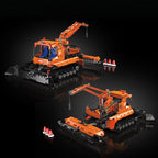Snowfield Engineering Vehicle | 1241+PCS | Heavy Tracked Snow Groomer Construction Building Blocks