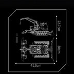 Snowfield Engineering Vehicle | 1241+PCS | Heavy Tracked Snow Groomer Construction Building Blocks