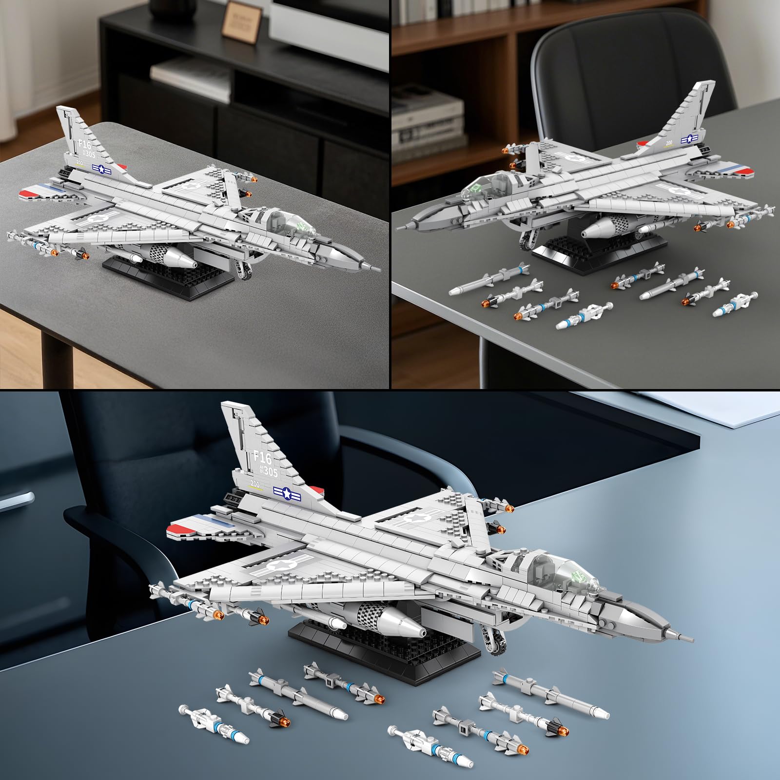 F-16 Fighting Falcon Fighter Jet | 1377+PCS