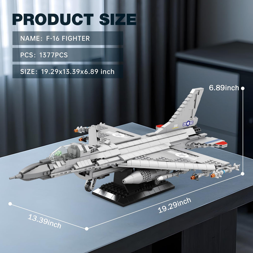 F-16 Fighting Falcon Fighter Jet | 1377+PCS