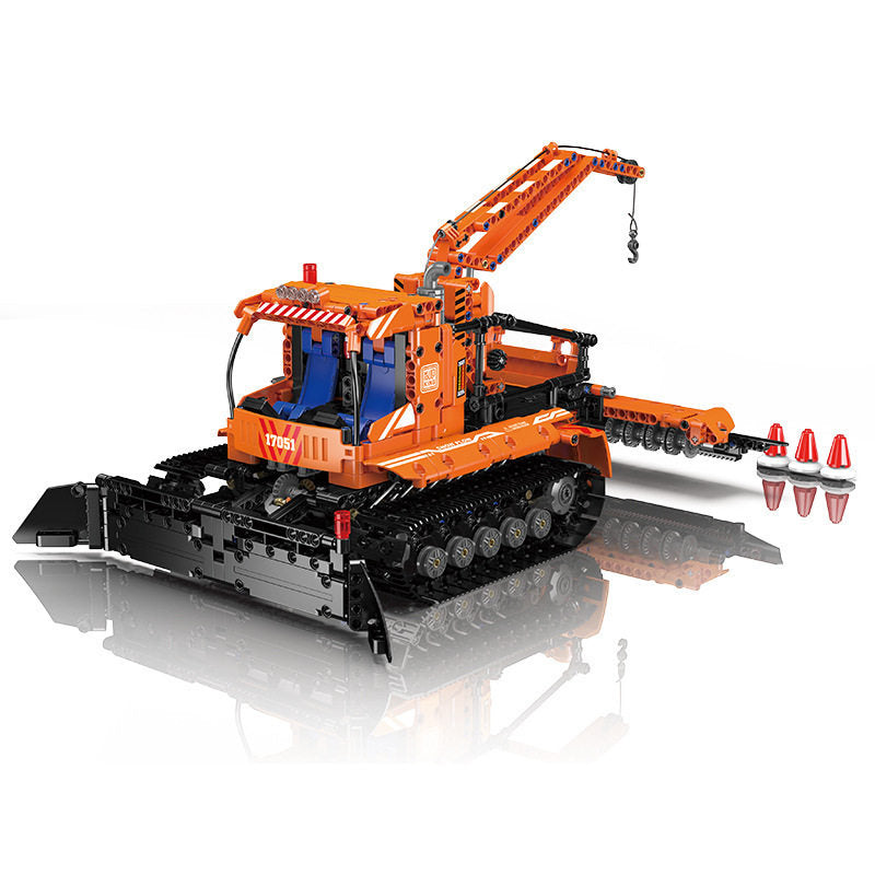 Snowfield Engineering Vehicle | 1241+PCS | Heavy Tracked Snow Groomer Construction Building Blocks