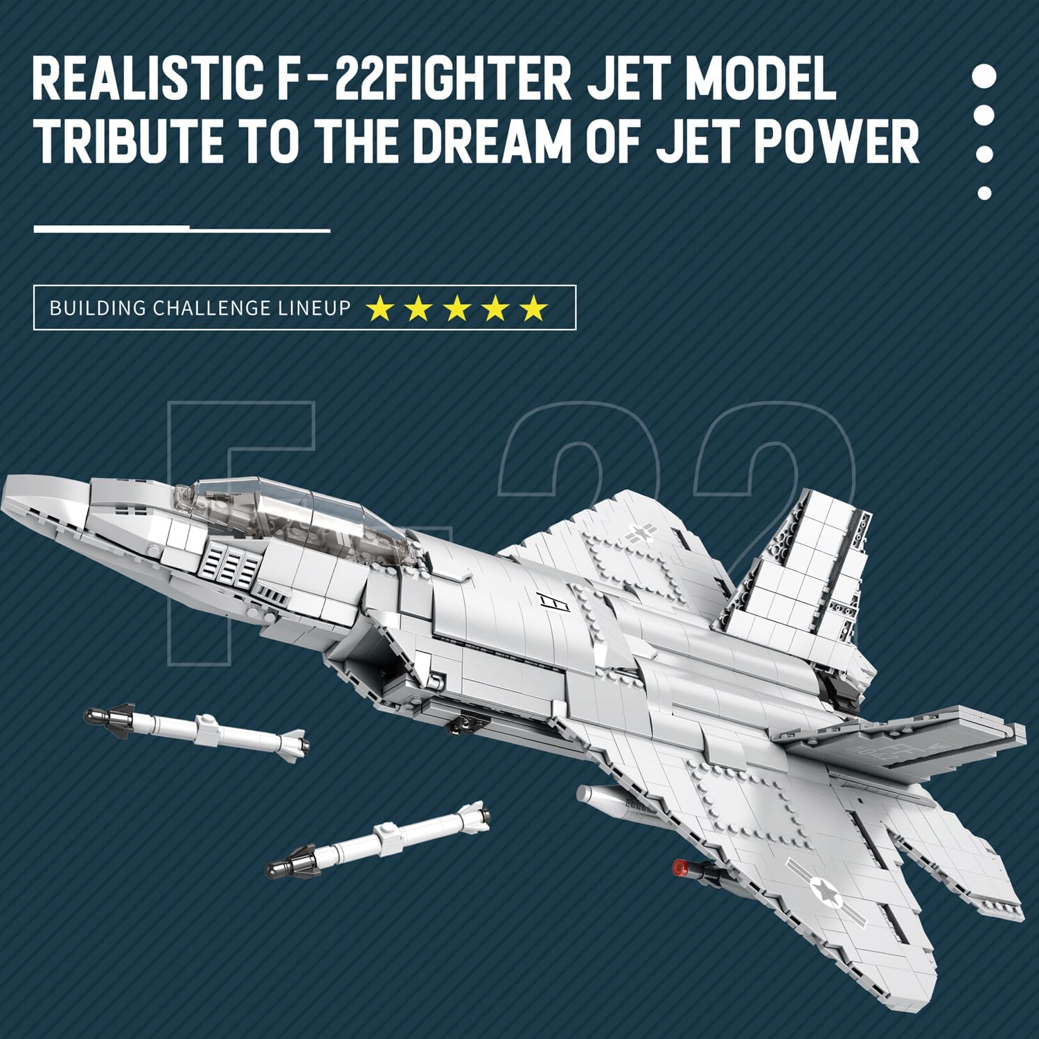 F-22 Raptor Fighter Jet | 1837+PCS