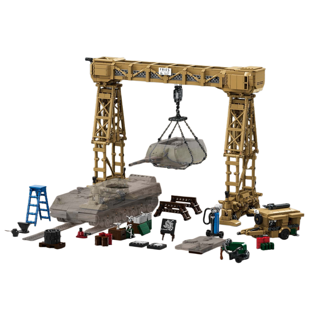 Rivers Gantry Crane | 2803+PCS | WWII German Military Maintenance | Fries 16T Crane