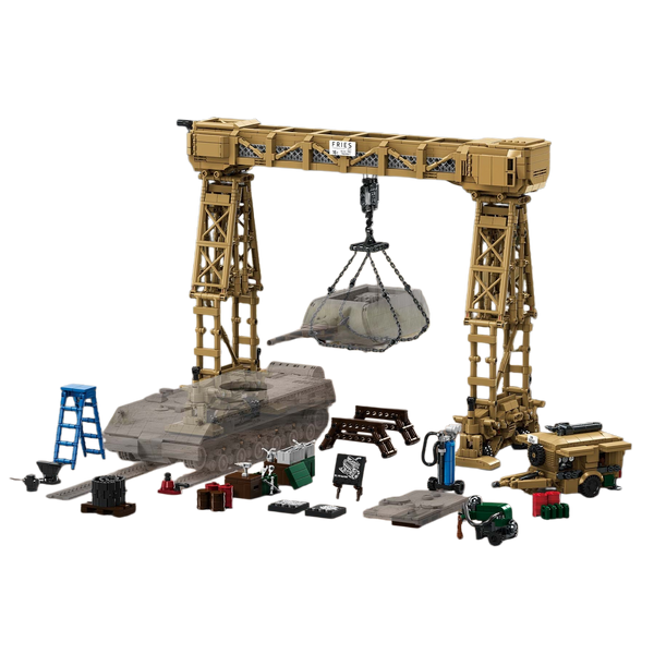 Rivers Gantry Crane | 2803+PCS | WWII German Military Maintenance | Fries 16T Crane
