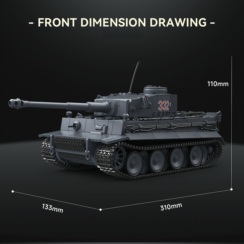 Tiger I Early No.332 | 1:28 Hybrid Collector Model | 1630PCS