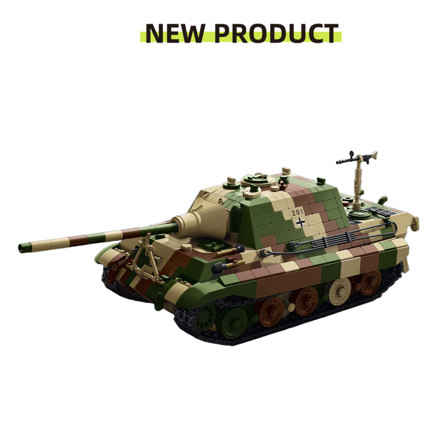 JagdTiger 201 | 2164PCS | 1:28 | WWII German Heavy Tank Destroyer