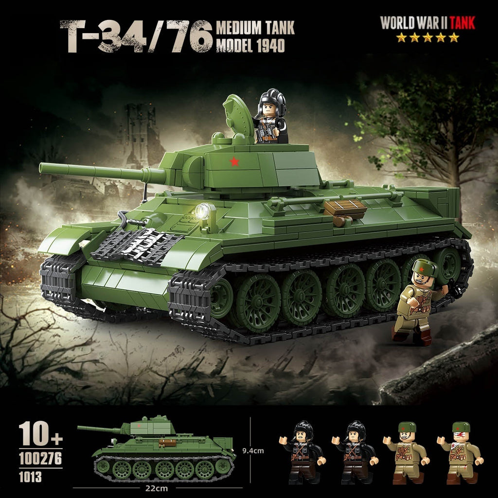 T-34/76 Medium Tank | 1013+PCS | 1:28 | WWII Soviet Armor