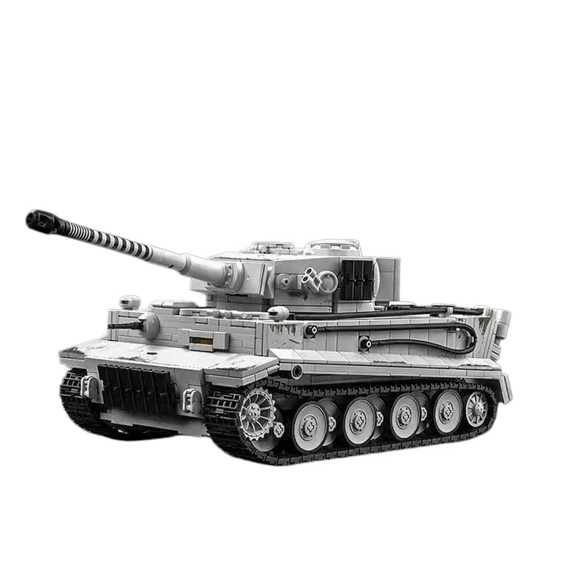 Tiger I S04 Snow Camo | 1628+PCS | 1:28 | WWII German Heavy Tank