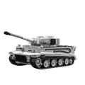 Tiger I S04 Snow Camo | 1628+PCS | 1:28 | WWII German Heavy Tank