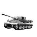 Tiger I S04 Snow Camo | 1628+PCS | 1:28 | WWII German Heavy Tank
