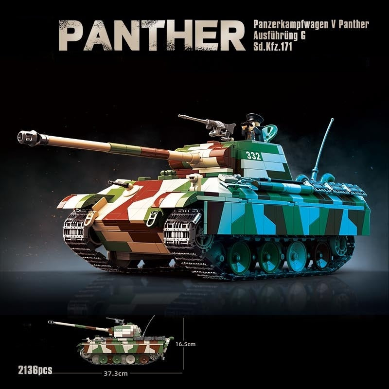 Panzer V Panther Ausf. G | 2136 PCS | 1:28 | WWII German Medium Tank