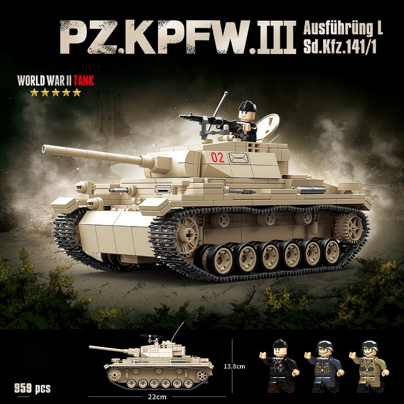 Panzer III Ausf. L | 959+PCS | 1:28 | WWII German Medium Tank