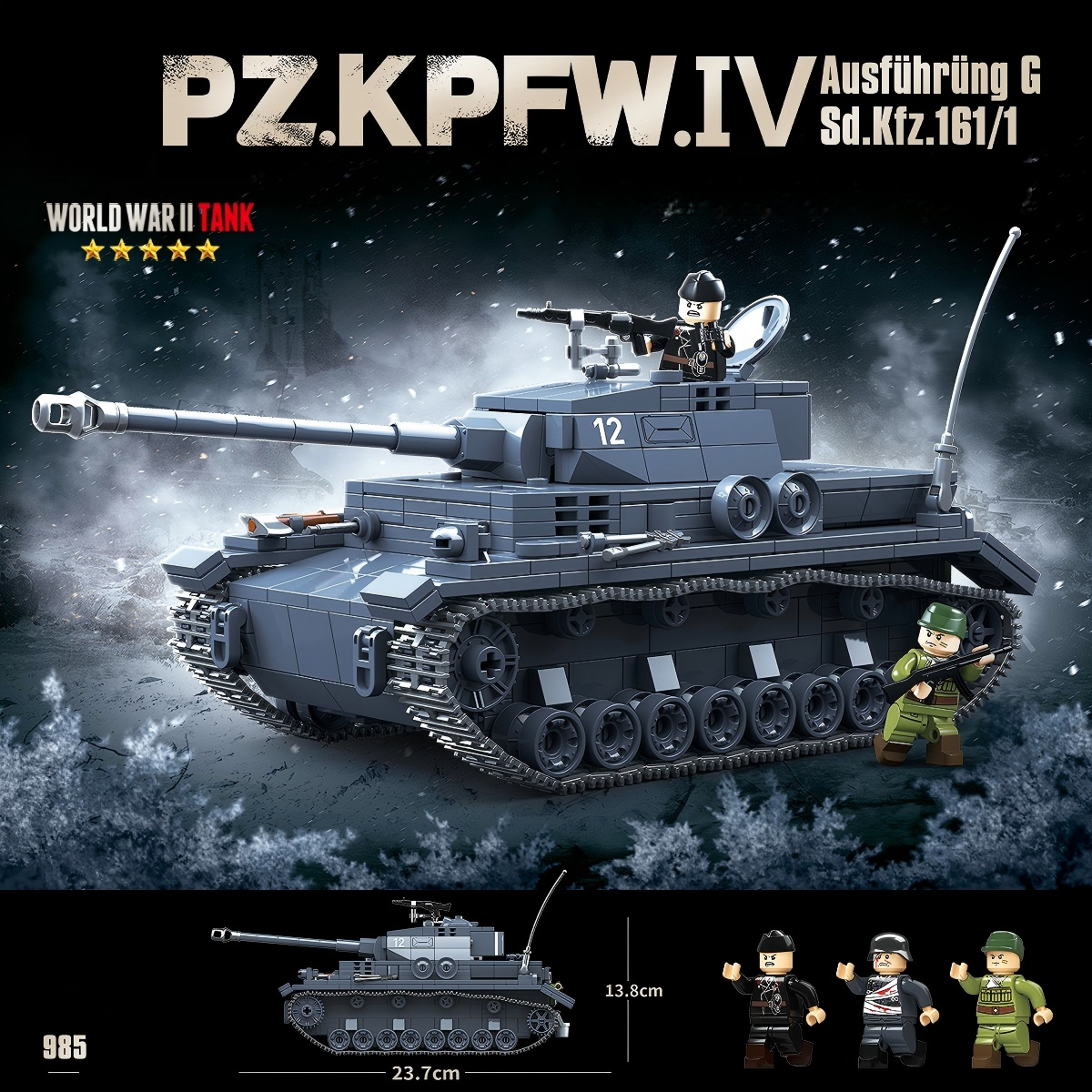 Panzer IV Ausf. G | 985 PCS | 1:28 | WWII German Medium Tank