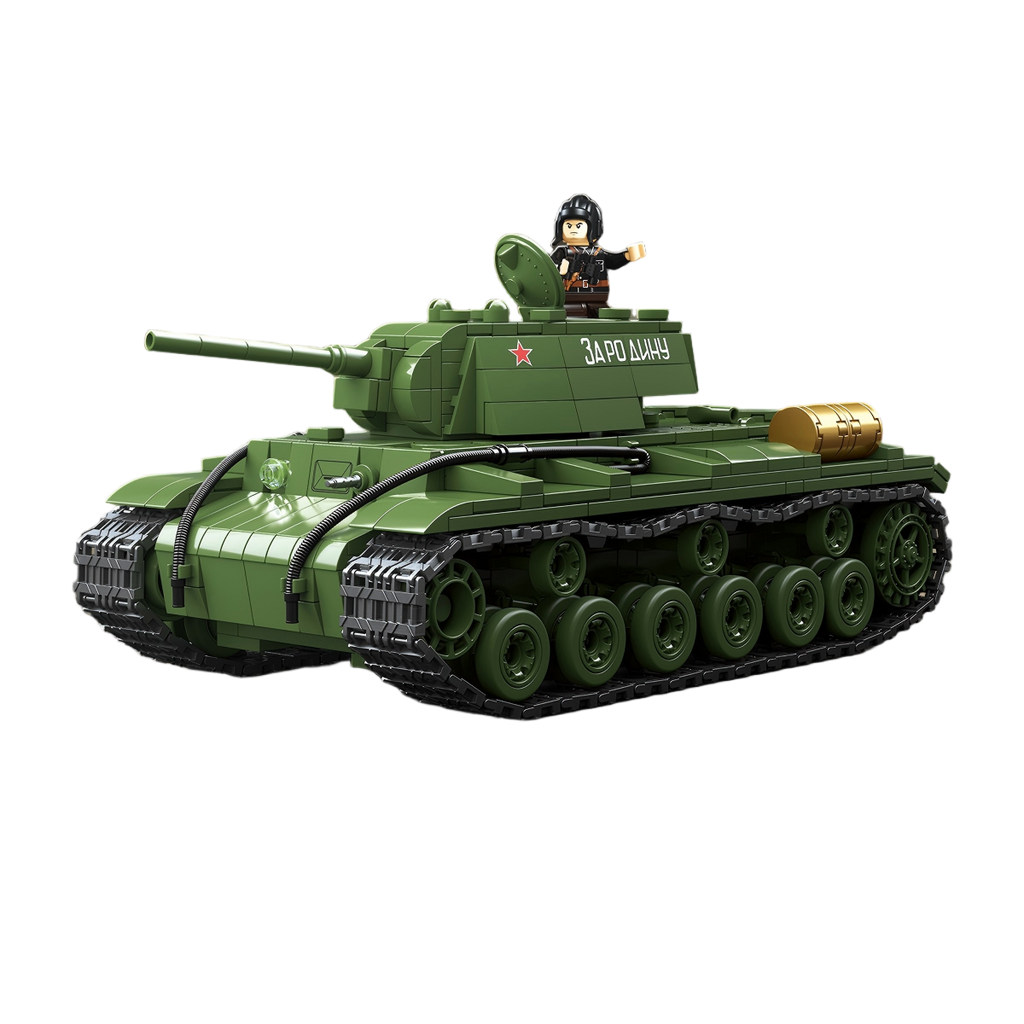 KV-1 Heavy Tank Model 1941 | 1192 PCS | 1:28 | WWII Soviet Heavy Tank