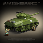 M4A3 Sherman 105mm | 1175 PCS | 1:28 | WWII US Medium Tank