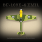 Bf-109E-4 Emil Fighter | 631 PCS | 1:28 | WWII German Fighter Aircraft