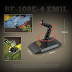 Bf-109E-4 Emil Fighter | 631 PCS | 1:28 | WWII German Fighter Aircraft