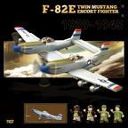 F-82E Twin Mustang | 1107 PCS | 1:28 | WWII US Escort Fighter