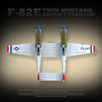 F-82E Twin Mustang | 1107 PCS | 1:28 | WWII US Escort Fighter