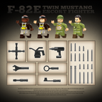 F-82E Twin Mustang | 1107 PCS | 1:28 | WWII US Escort Fighter