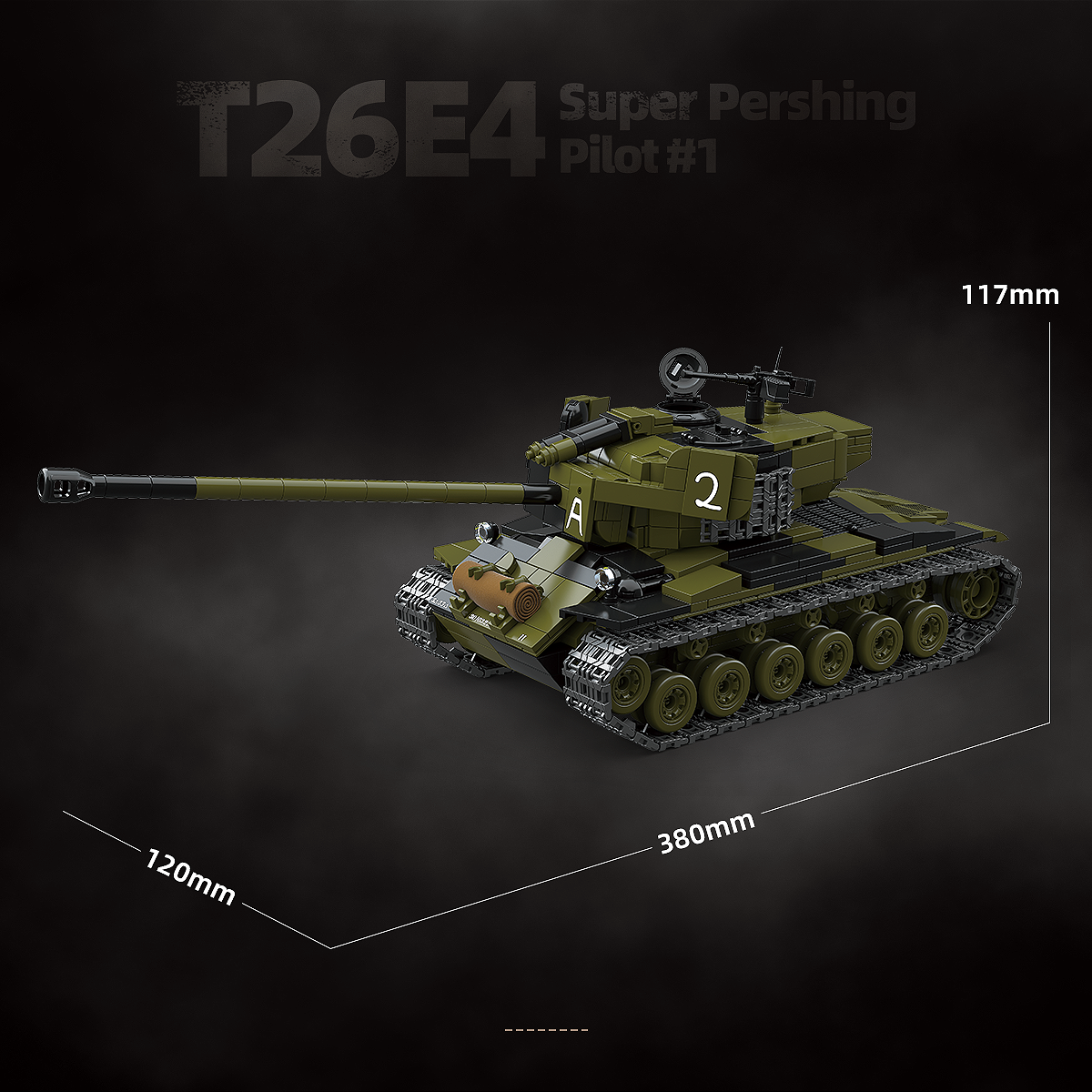 T26E4 Super Pershing Pilot #1 | 1322 PCS | 1:28 | WWII US Heavy Tank