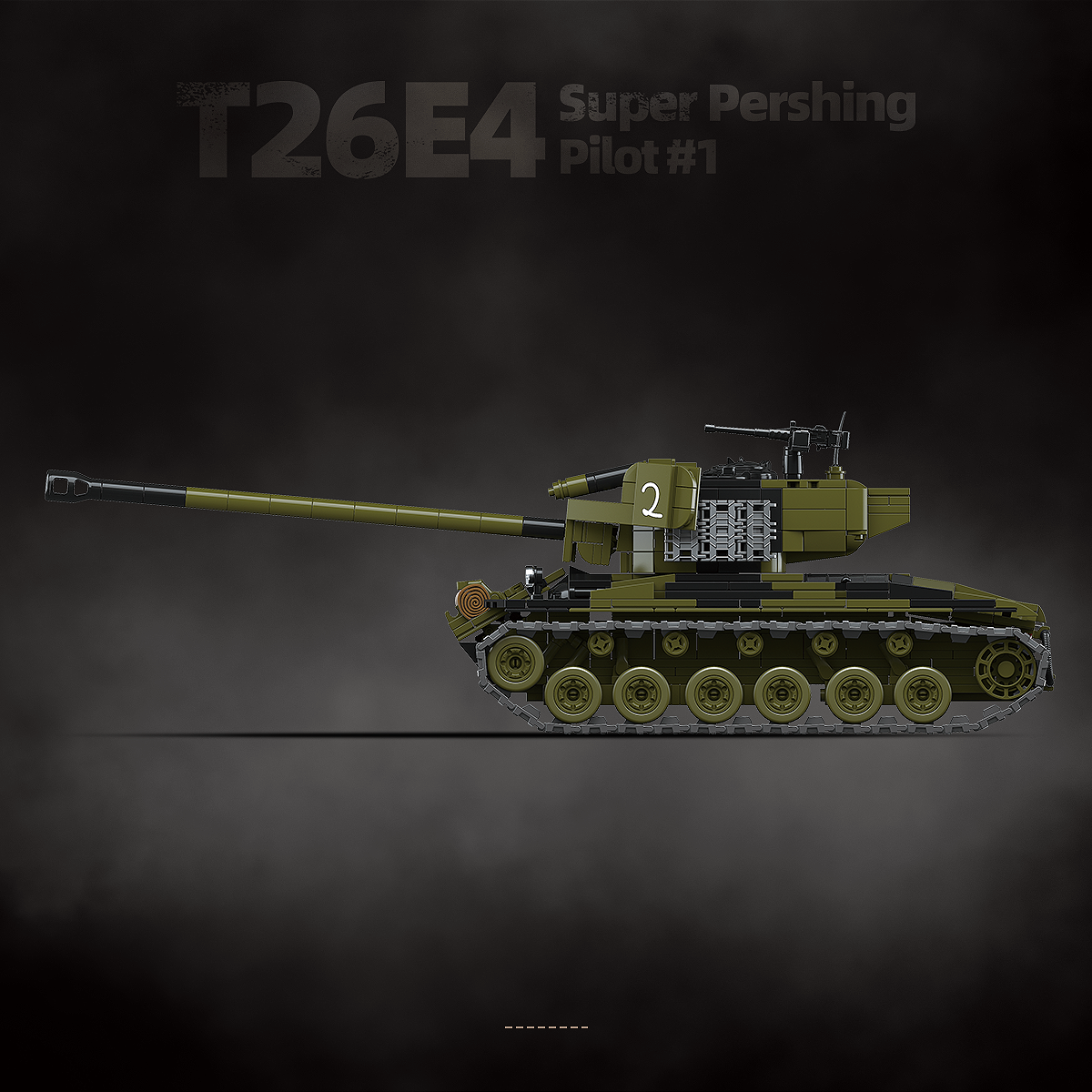 T26E4 Super Pershing Pilot #1 | 1322 PCS | 1:28 | WWII US Heavy Tank