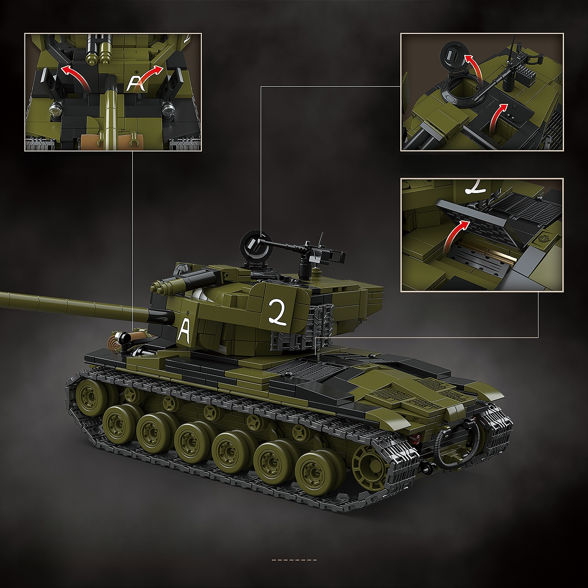 T26E4 Super Pershing Pilot #1 | 1322 PCS | 1:28 | WWII US Heavy Tank