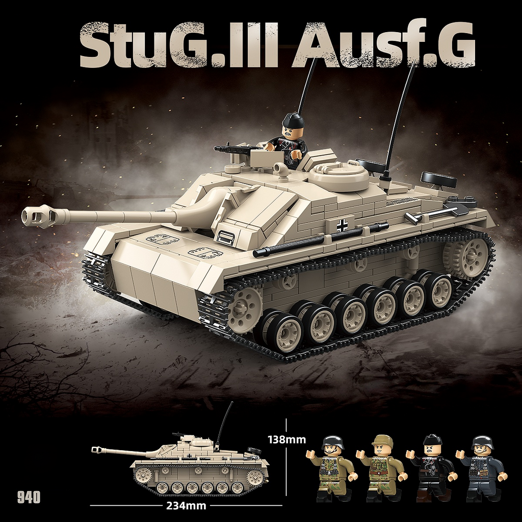 StuG III Ausf. G | 940 PCS | 1:28 | WWII German Assault Gun