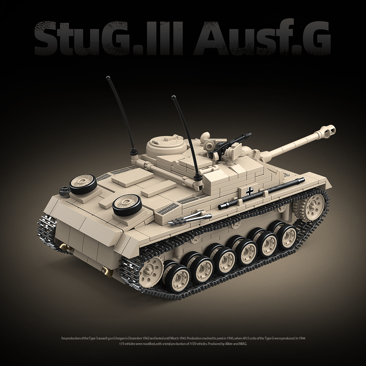 StuG III Ausf. G | 940 PCS | 1:28 | WWII German Assault Gun