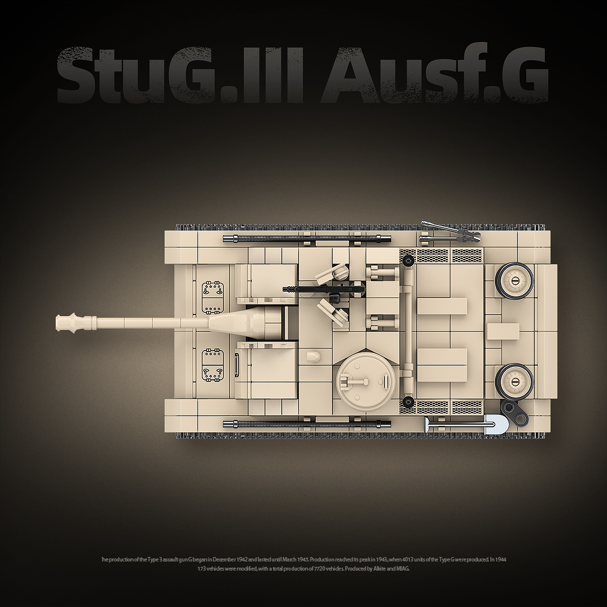 StuG III Ausf. G | 940 PCS | 1:28 | WWII German Assault Gun