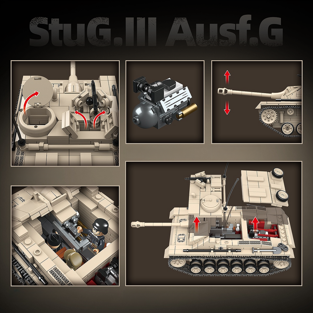 StuG III Ausf. G | 940 PCS | 1:28 | WWII German Assault Gun