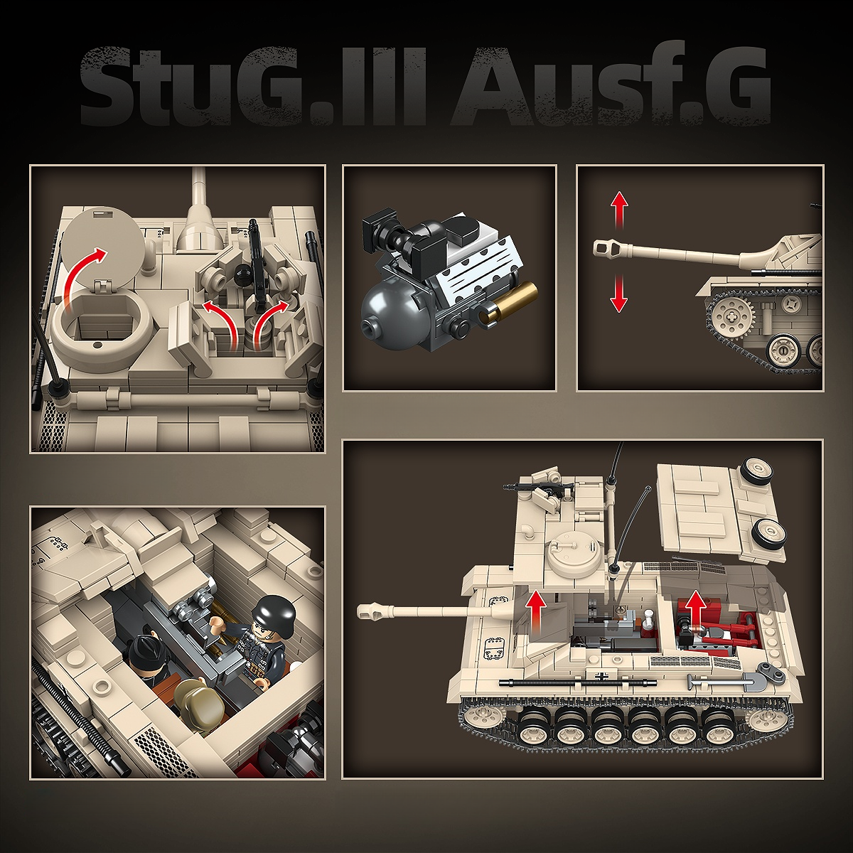 StuG III Ausf. G | 940 PCS | 1:28 | WWII German Assault Gun