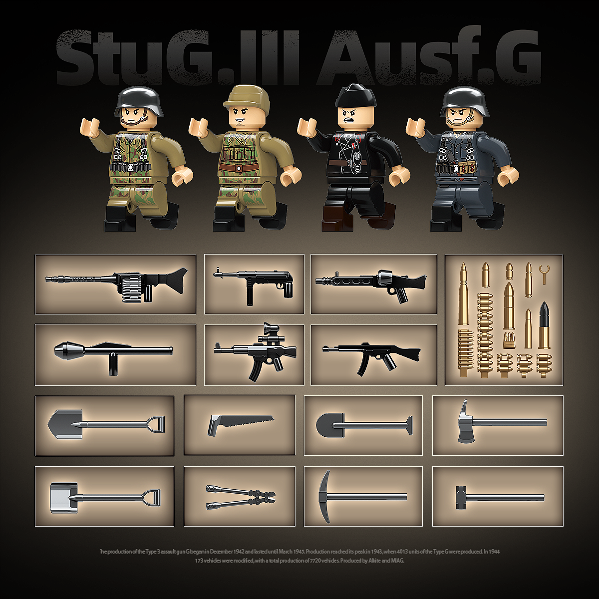 StuG III Ausf. G | 940 PCS | 1:28 | WWII German Assault Gun