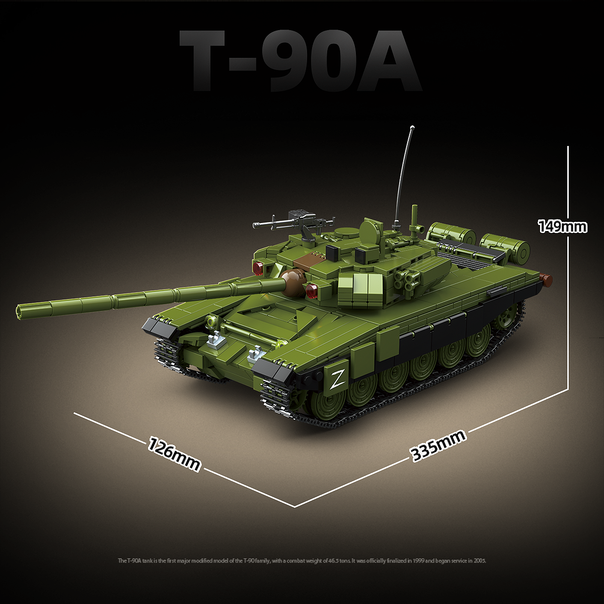 T-90A Main Battle Tank | 1200 PCS | 1:28 | Modern Russian Main Battle Tank