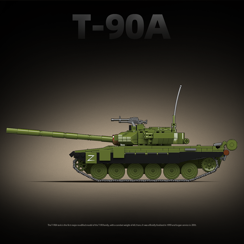 T-90A Main Battle Tank | 1200 PCS | 1:28 | Modern Russian Main Battle Tank