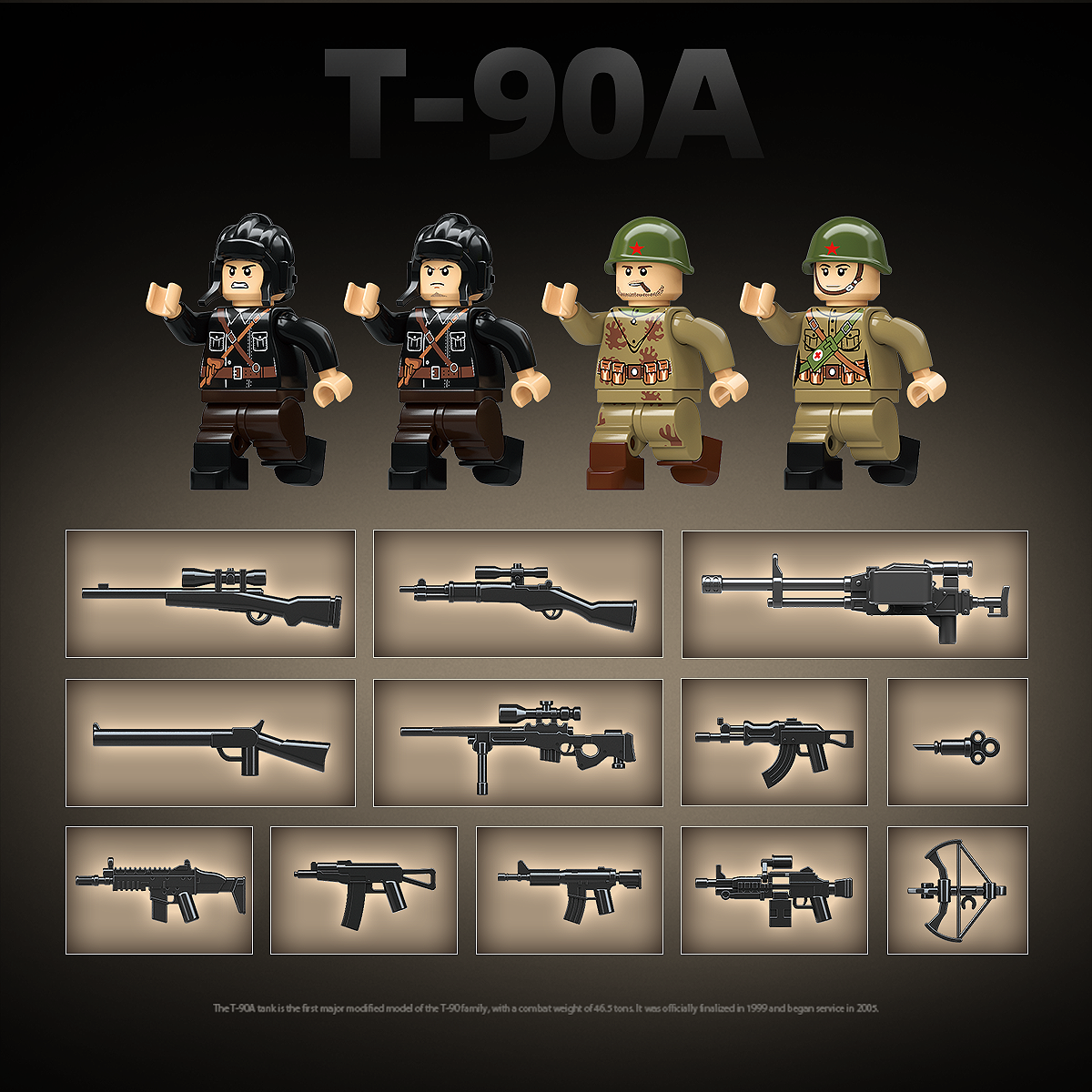 T-90A Main Battle Tank | 1200 PCS | 1:28 | Modern Russian Main Battle Tank
