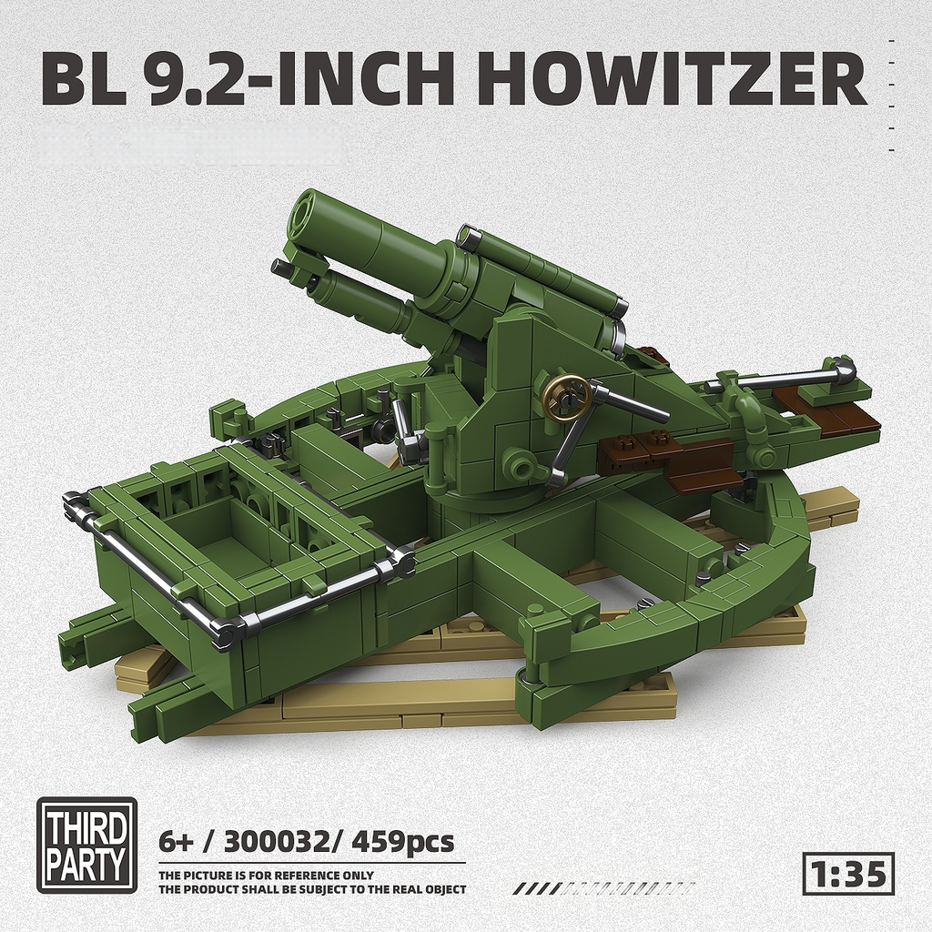 BL 9.2-Inch Howitzer | 459PCS | 1:35 | WWII/WWI British Heavy Artillery