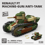 Renault FT Tank | 415PCS | 1:35 | 2-in-1 Building Set