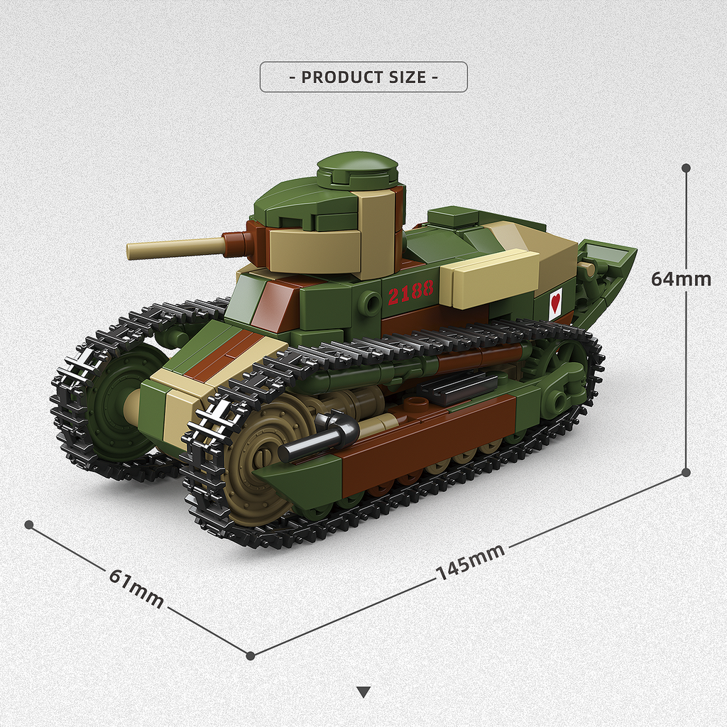 Renault FT Tank | 415PCS | 1:35 | 2-in-1 Building Set