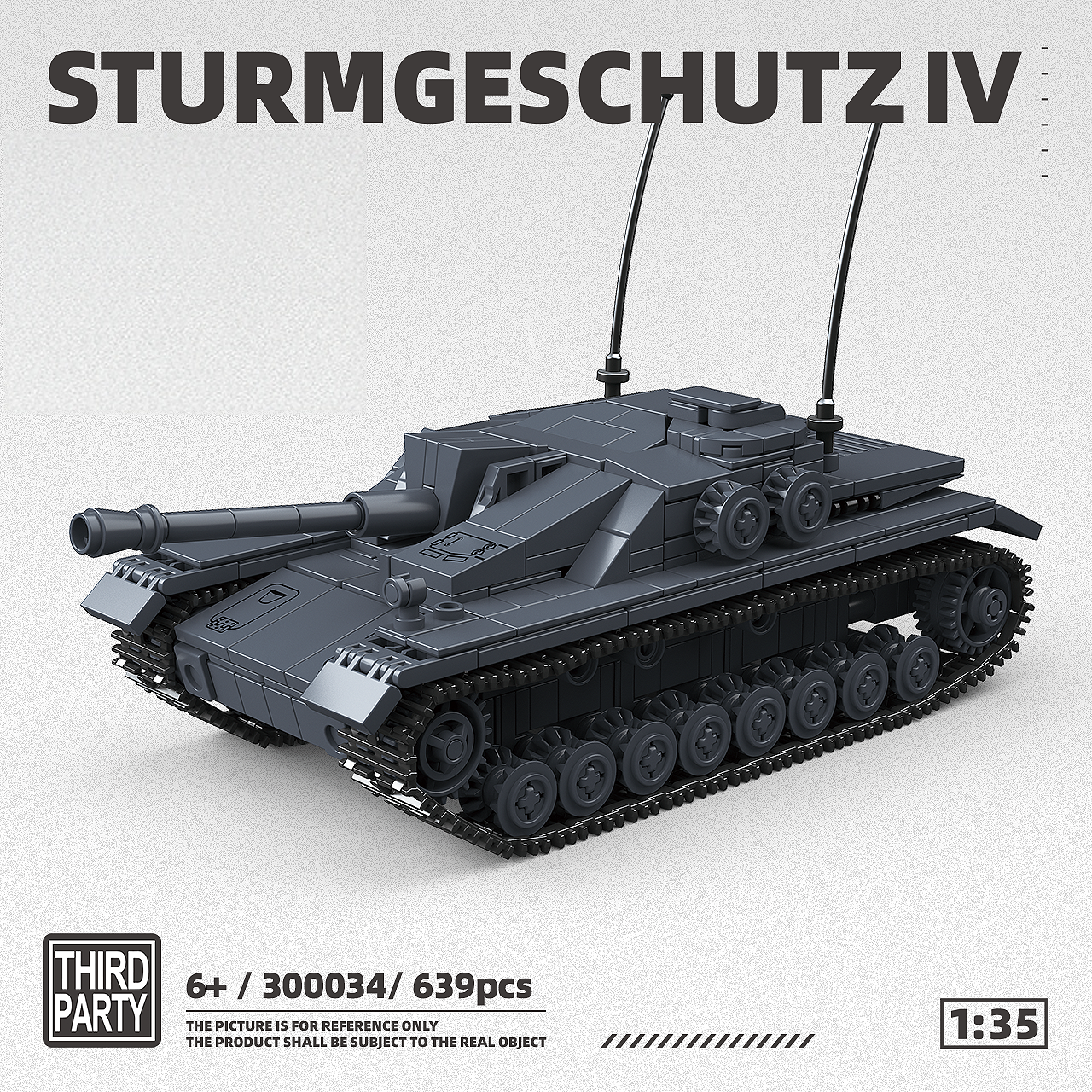 Sturmgeschütz IV Tank | 639PCS | 1:35 | WWII German Assault Gun