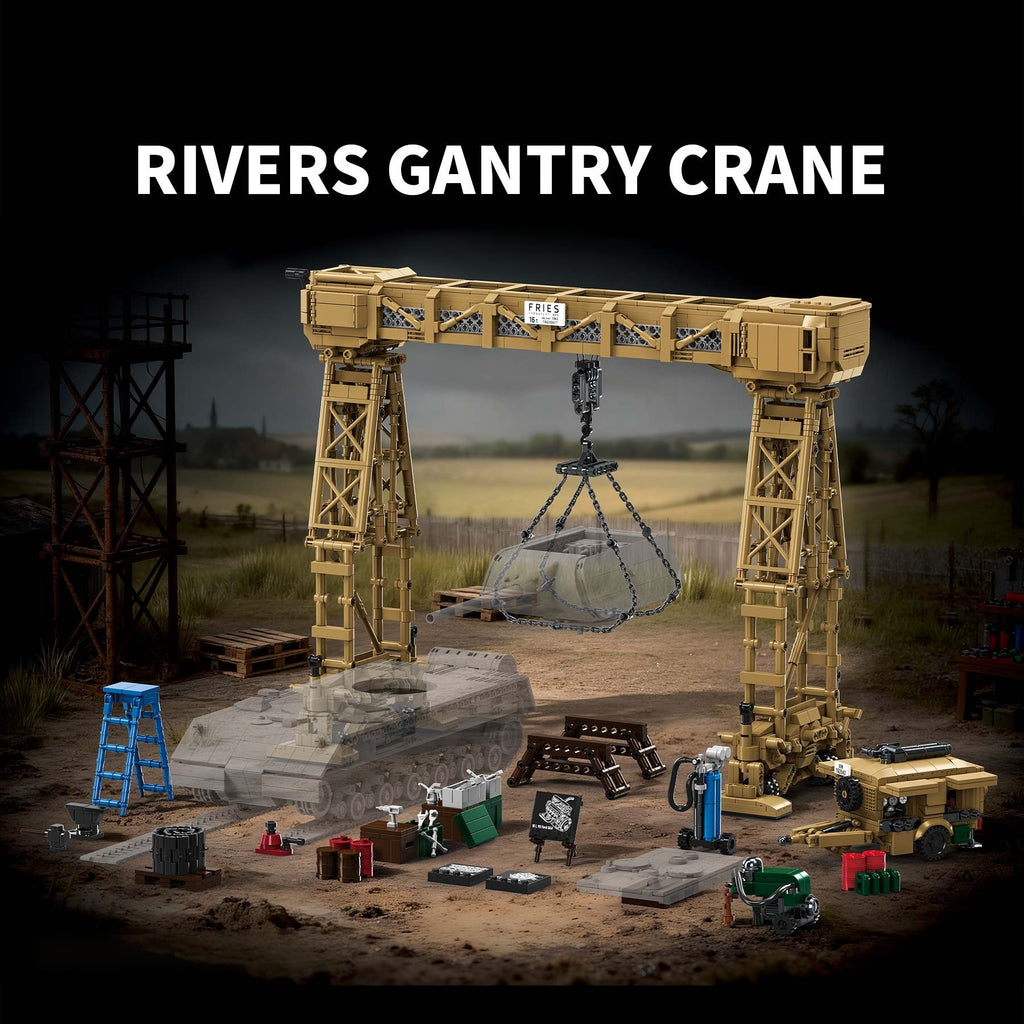 Rivers Gantry Crane | 2803+PCS | WWII German Military Maintenance | Fries 16T Crane