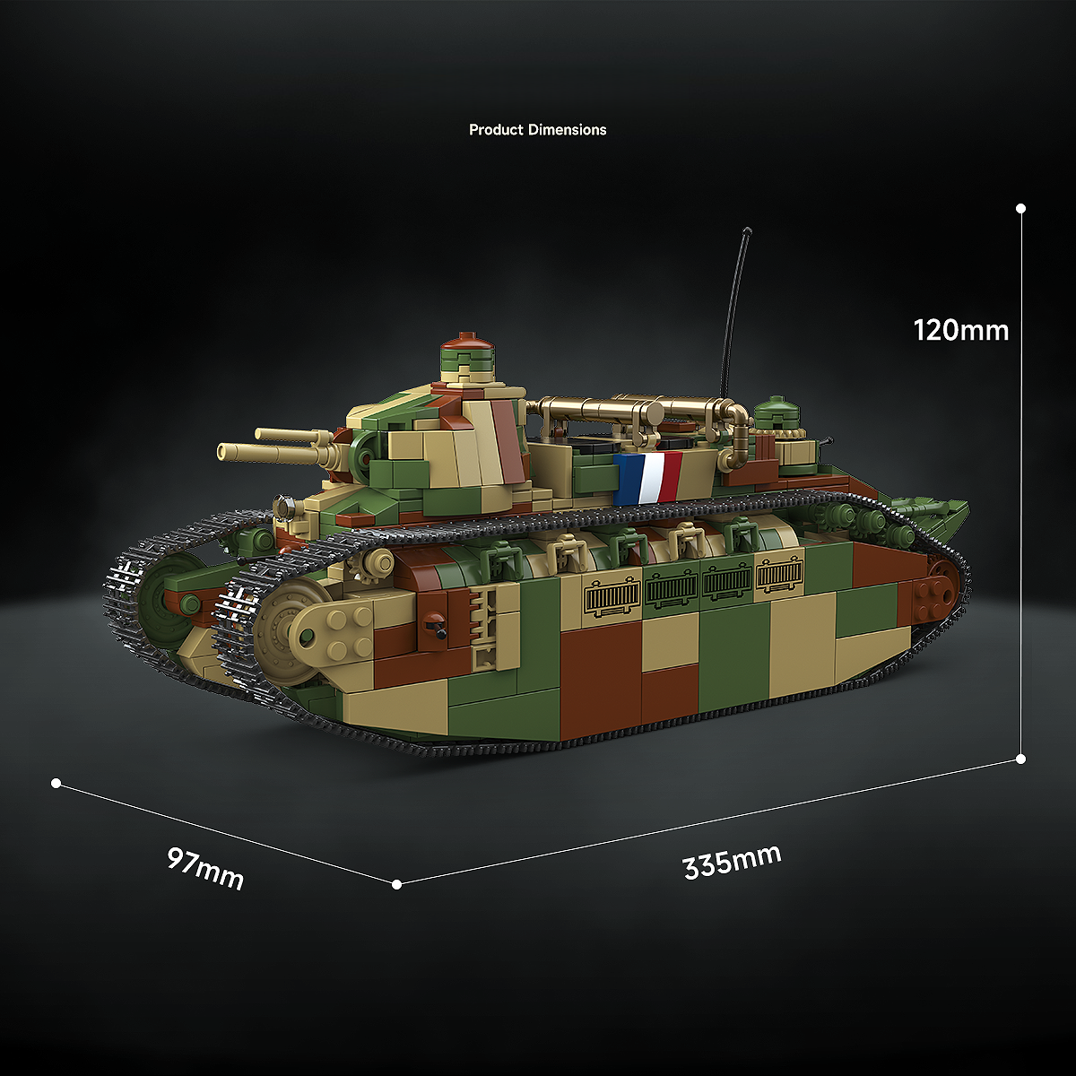 Char 2C | 1766+PCS | 1:35 | WWI French Super Heavy Tank