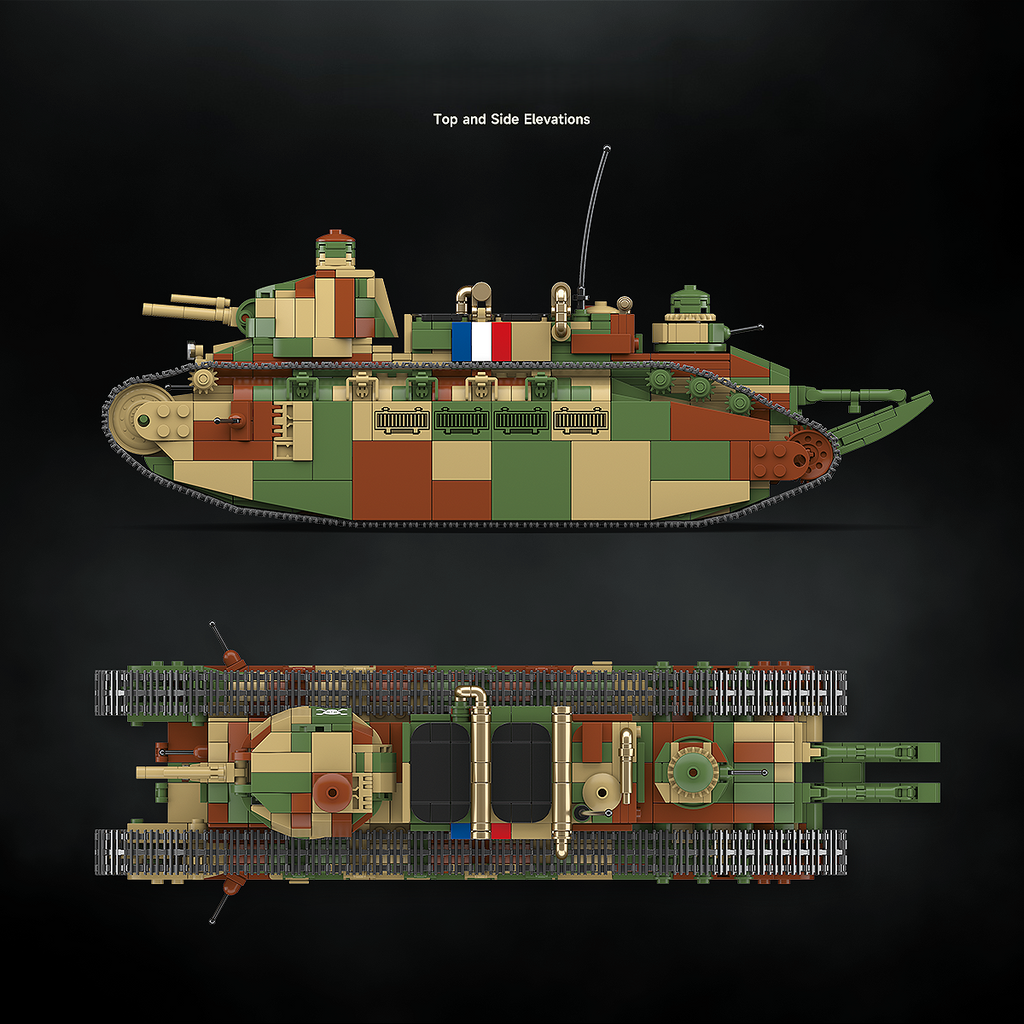 Char 2C | 1766+PCS | 1:35 | WWI French Super Heavy Tank