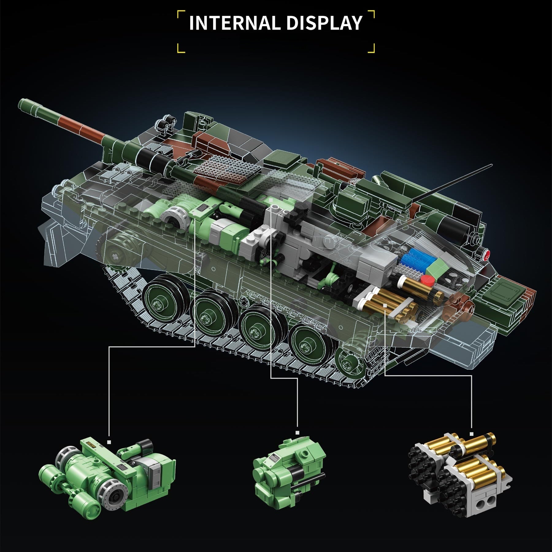 Strv 103B Main Battle Tank | 1773+PCS | 1:28 | Cold War Swedish MBT