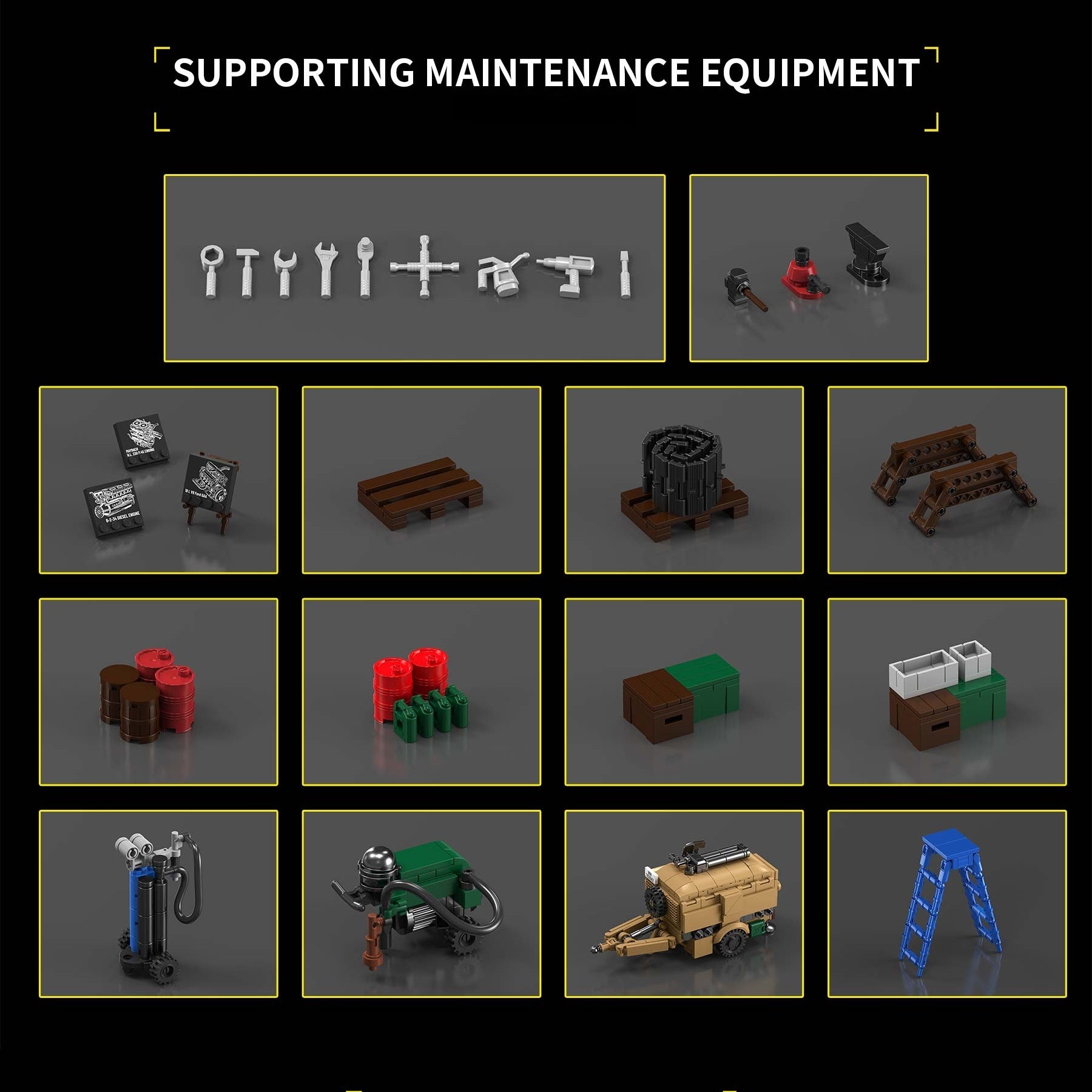 Rivers Gantry Crane | 2803+PCS | WWII German Military Maintenance | Fries 16T Crane