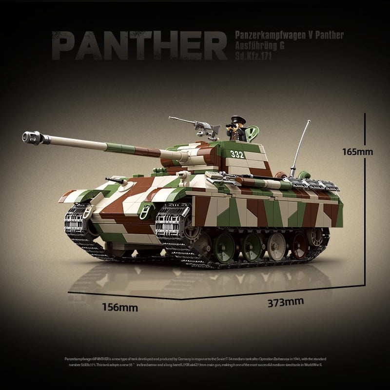 Panzer V Panther Ausf. G | 2136 PCS | 1:28 | WWII German Medium Tank
