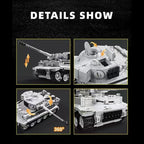 Tiger I S04 Snow Camo | 1628+PCS | 1:28 | WWII German Heavy Tank