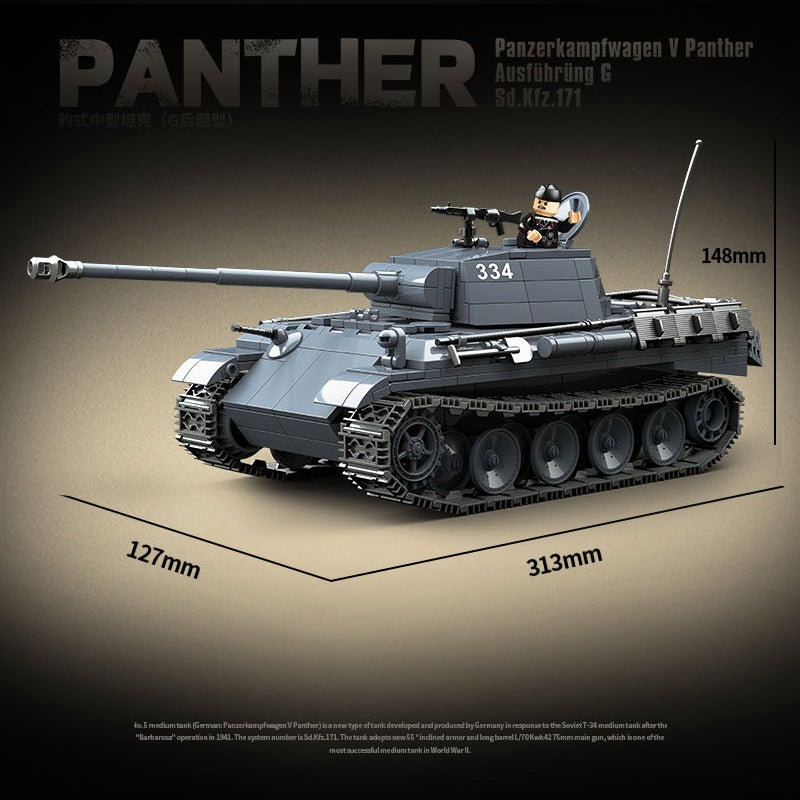 Panther Tank Ausf. G (Sd.Kfz.171) | 1180+PCS | 1:28 | WWII German Medium Tank